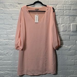 Never worn pink chiffon dress.